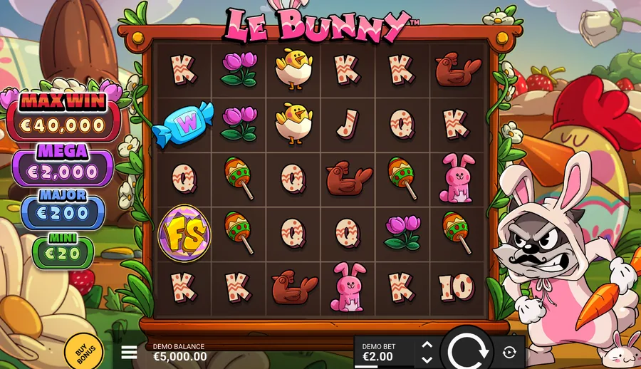 Le Bunny reels, a 6x5 grid in the studio demo