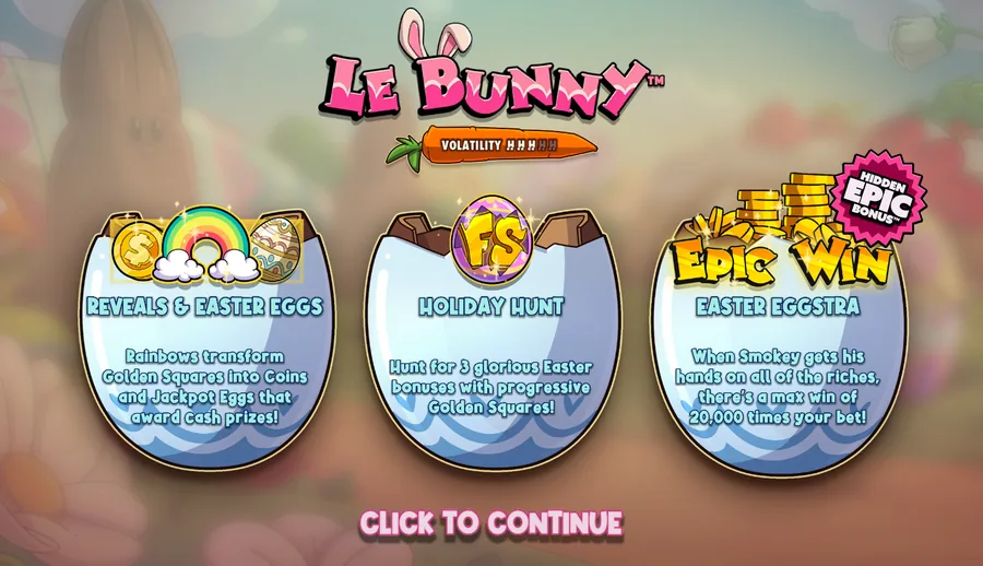 Le Bunny splash screen with the studio volatility meter