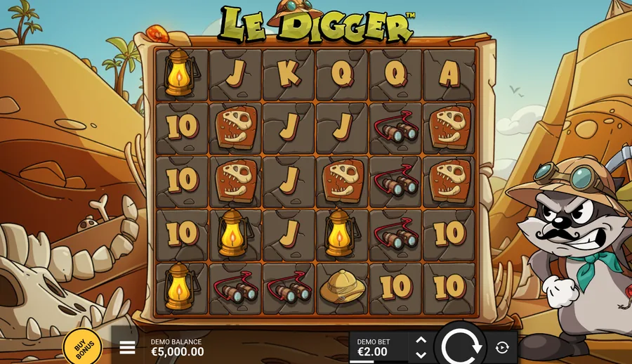 Le Digger reels, a 6x5 grid in the studio demo