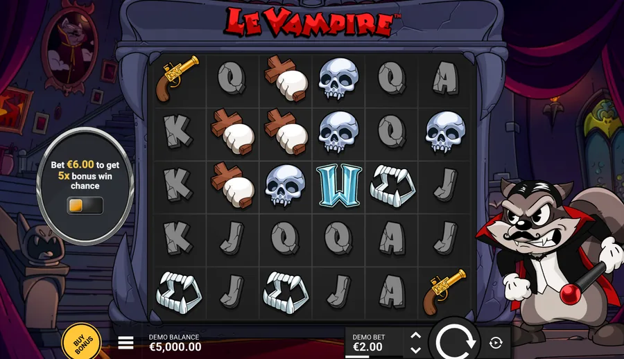 Le Vampire reels, a 6x5 grid in the studio demo