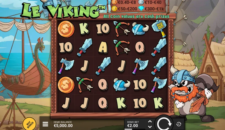 Le Viking reels, a 6x5 grid in the studio demo